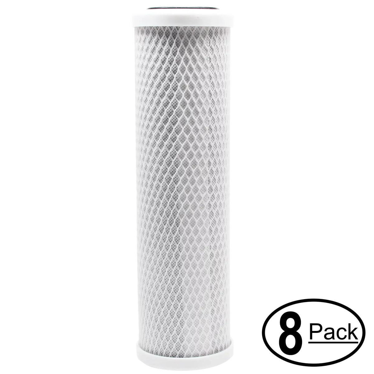 8-Pack Replacement for OmniFIlter CBF1 Activated Carbon Block Filter - Universal 10 inch Filter for OmniFilter Undersink Liquid Filter - Model CBF1 - Denali Pure Brand