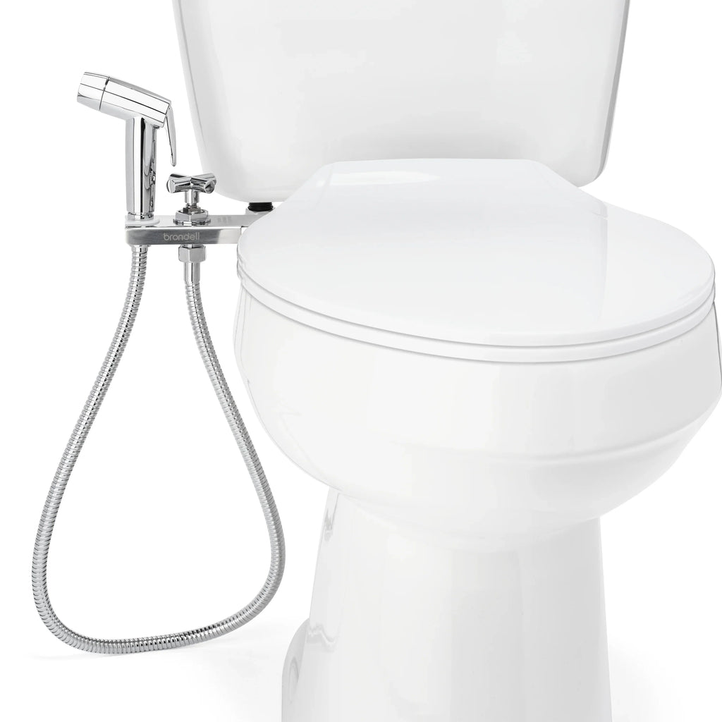Brondell CleanSpa Easy Hand-Held Bidet Sprayer and Holster with Integrated Shut off in Silver