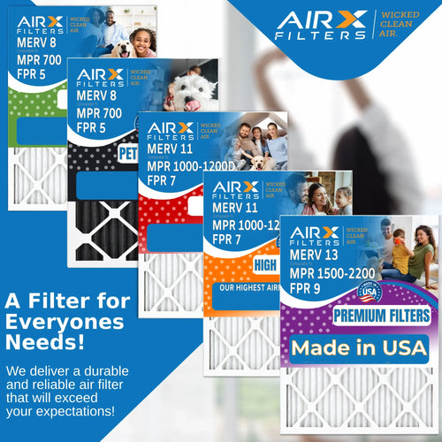 20x36x1 Air Filter MERV 13 Comparable to MPR 1500 - 2200 & FPR 9 Electrostatic Pleated Air Conditioner Filter 6 Pack HVAC AC Premium USA Made 20x36x1 Furnace Filters by AIRX FILTERS WICKED CLEAN AIR.