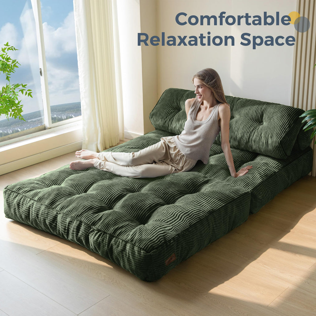 MAXYOYO Folding Sofa Bed, Convertible Chair Bed with Pillow