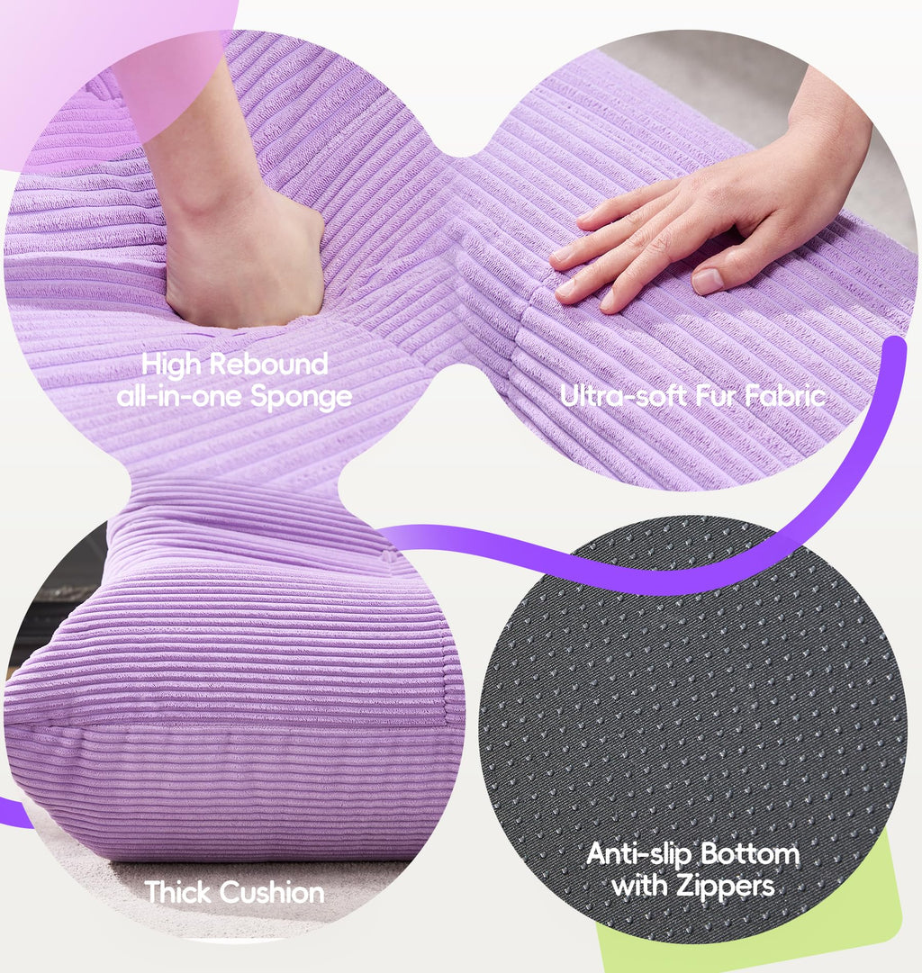 Hobestluk Big Bean Bag Chairs for Adults Fireside BeanBag Couch Togo Sofa