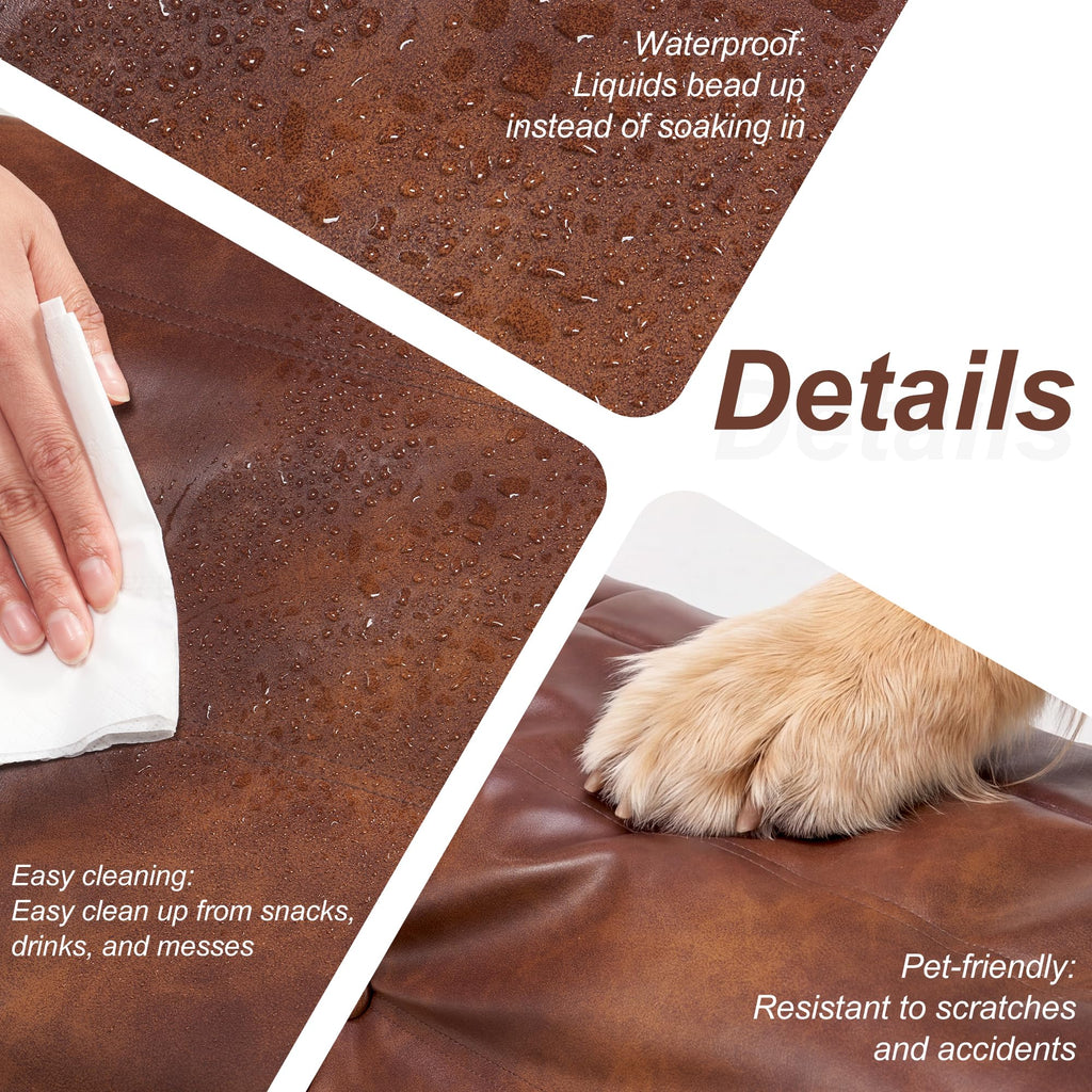 Hobestluk Bean Bag Chair Adult Leather Togo Chair Memory Foam Living Room