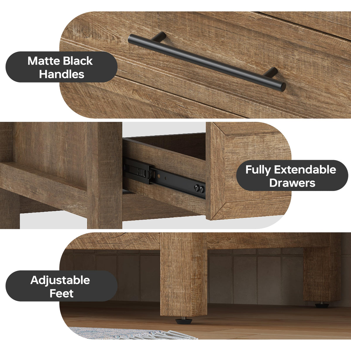 42 Inch Bathroom Vanity with Sink, Fully-Assembled, Walnut