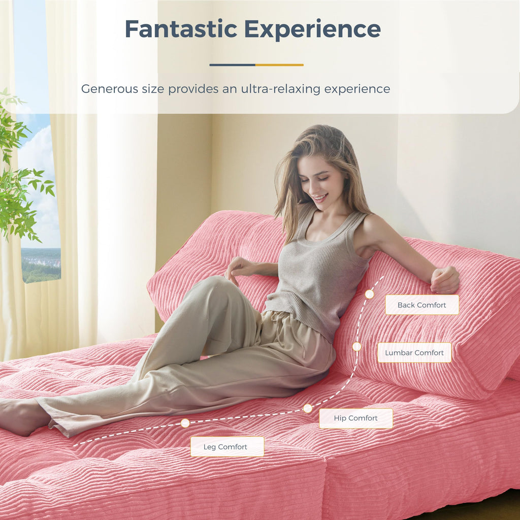 MAXYOYO Folding Sofa Bed, Convertible Chair Bed with Pillow