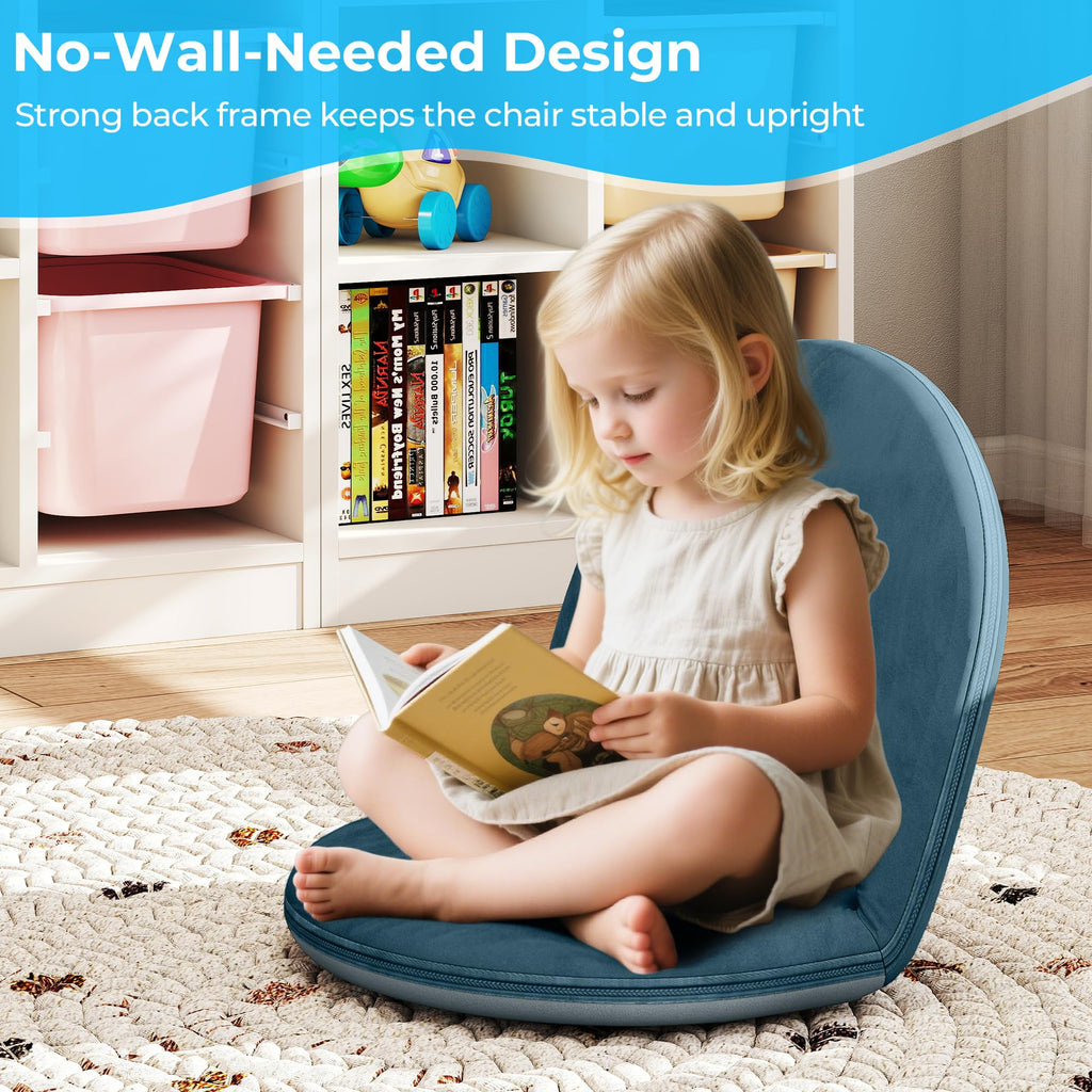 2Pcs Floor Chair with Adjustable Back Support for Kids and Adults