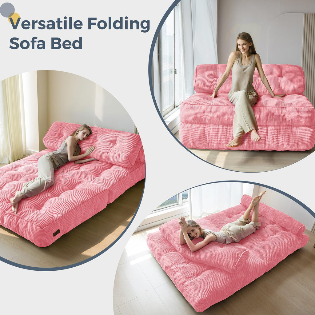 MAXYOYO Folding Sofa Bed, Convertible Chair Bed with Pillow