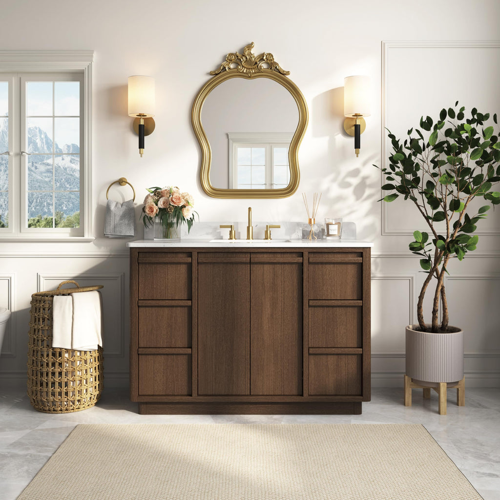 48 Inch Bathroom Vanity with Sink, Fully Assembled, Green