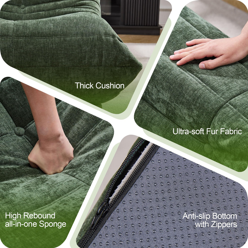 Hobestluk Big Bean Bag Chairs for Adults Fireside BeanBag Couch Togo Sofa