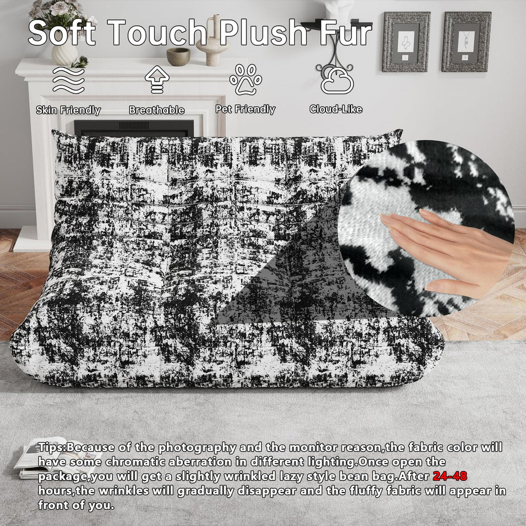 WHGBJA Giant Bean Bag Chair for Adults, Comfy Beanbag with Memory Foam