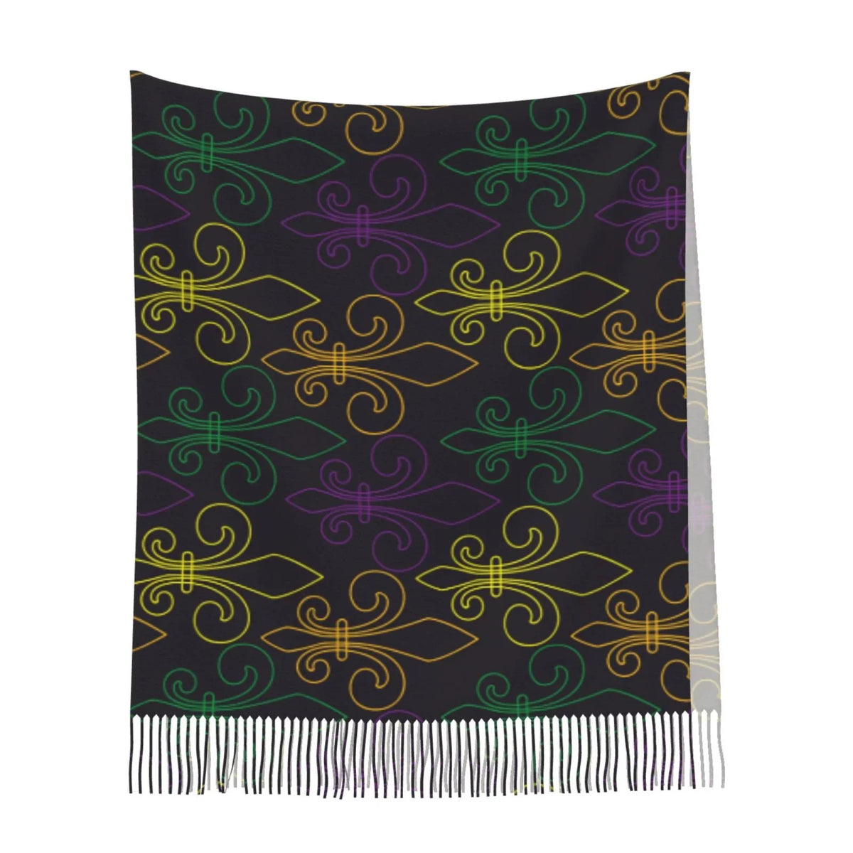 Bingfone Soft Cashmere Feel Scarf For Women Elegant Art Print Winter Warm Scarves Large Shawl Wrap Gifts- Mardi Gras Carnival