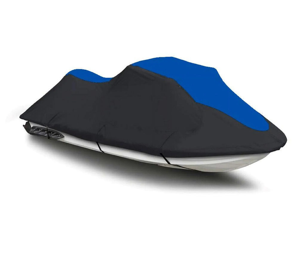 BLACK / BLUE HEAVY-DUTY Cover Compatible for Sea Doo Sea-Doo GTX 1996 1997 2000 2002 / Gti 1997 1998 1999 2000 Jet Ski Liquid Cover