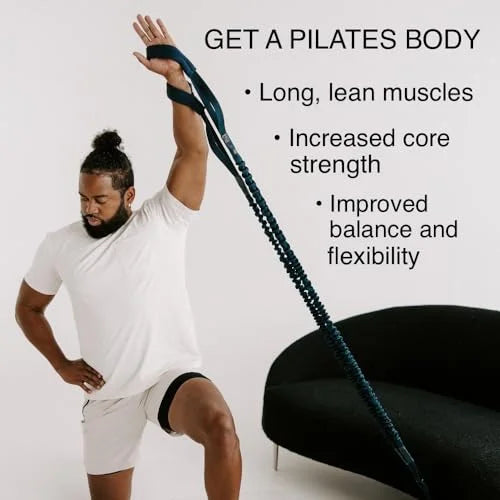Corefirst Resistance Pilates System - World’s Portable, Reformer Style Pilates – Slim Premium Resistance Bands Set – Lightweight Travel Portable Pilates for Home – App Workouts for All Levels