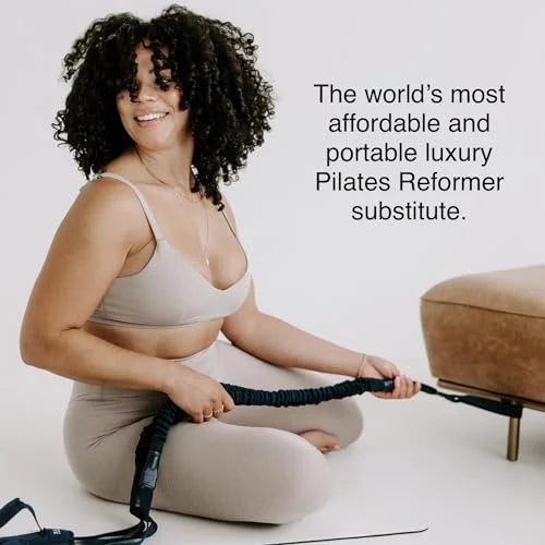 Corefirst Resistance Pilates System - World’s Portable, Reformer Style Pilates – Slim Premium Resistance Bands Set – Lightweight Travel Portable Pilates for Home – App Workouts for All Levels