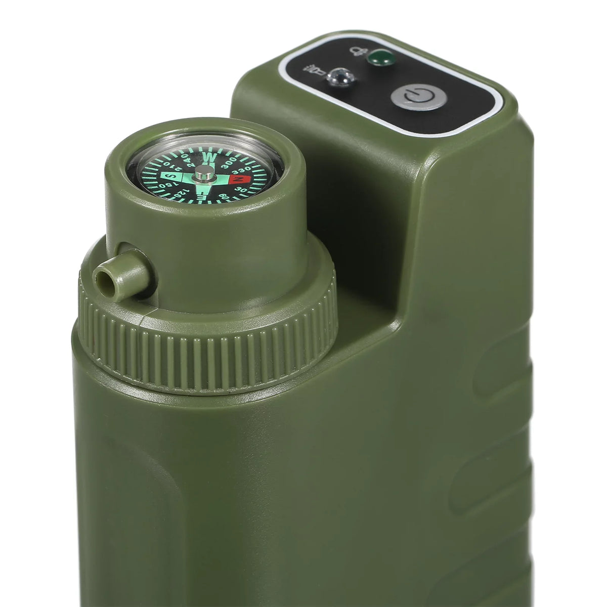 Carevas Electric Filtration System Portable USB Powered Filter with Night and Compass for Outdoor Camping Hiking Backpacking Preparedness
