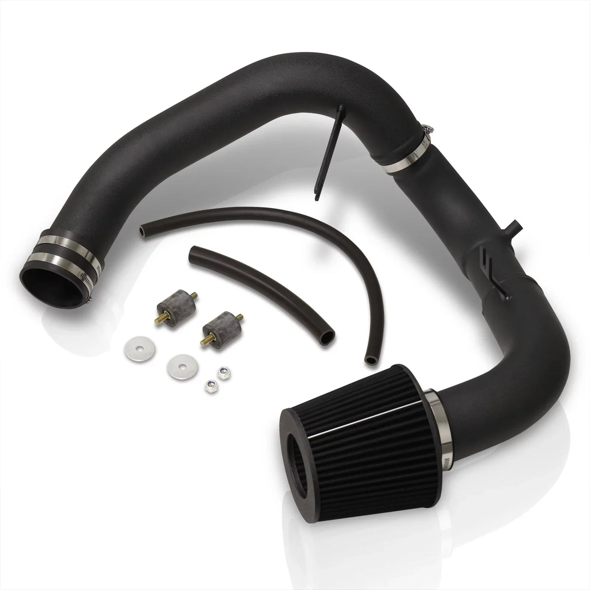 AJP Distributors JDM Cold Air Intake CAI Induction System Black Aluminum Piping Tube + Filter Compatible/Replacement For Honda Civic DX LX EX 1.8L L4 2006 2007 2008 2009 2010 2011 06 07 08 09 10 11
