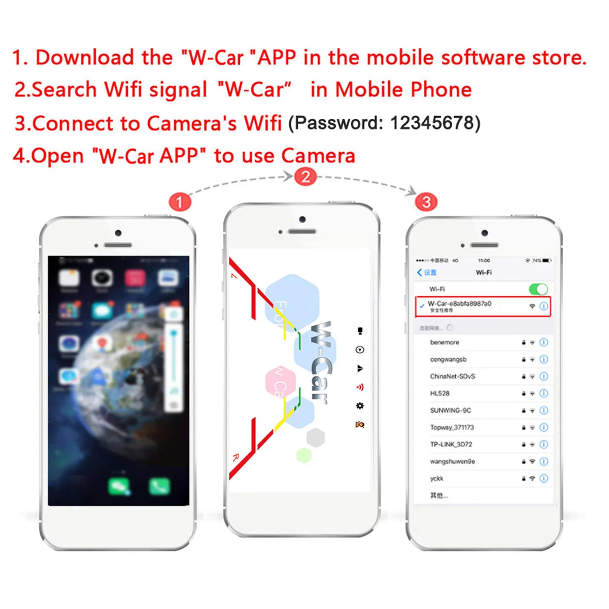 Aumotop Car Rear View Truck Bus ~36V Automobile Reverse HD Backup , IP67 Fluid Wireless Reversing Monitor