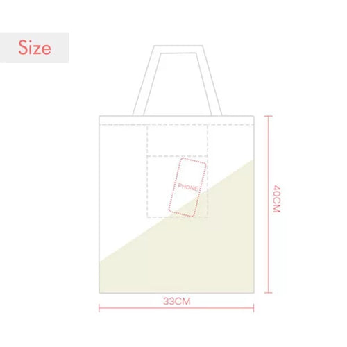 9 heart spade club pattern tote canvas bag shopping satchel casual handbag