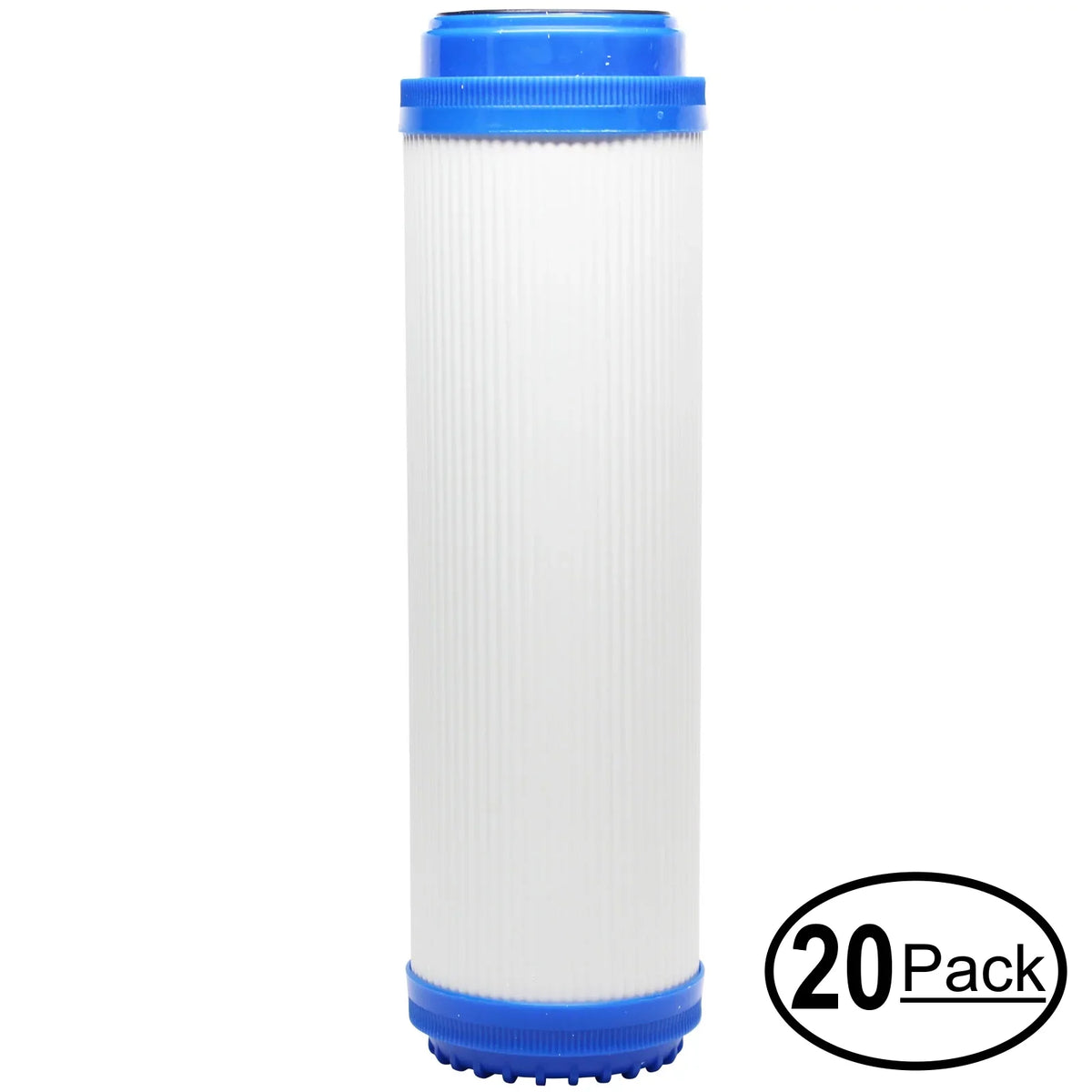 20-Pack Replacement for AquaFX Ballyhoo-C-DI-DI Granular Activated Carbon Filter - Universal 10-inch Cartridge for AquaFX Ballyhoo Zero Waste Fluid System - Denali Pure Brand