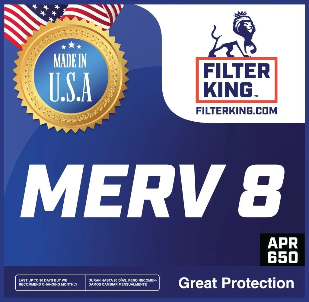 Filter King 12.5x33x1 Air Filter | 4-PACK | MERV 8 HVAC Pleated A/C Furnace Filters | MADE IN USA | Actual Size: 12.5 x 33 x .75"