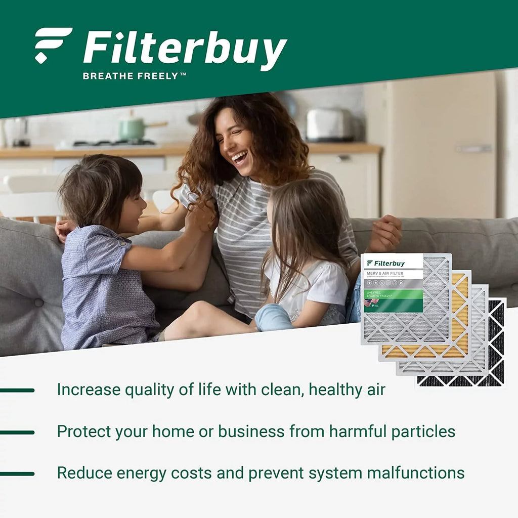 Filterbuy 12x36x2 MERV 13 Pleated HVAC AC Furnace Air Filters (4-Pack)