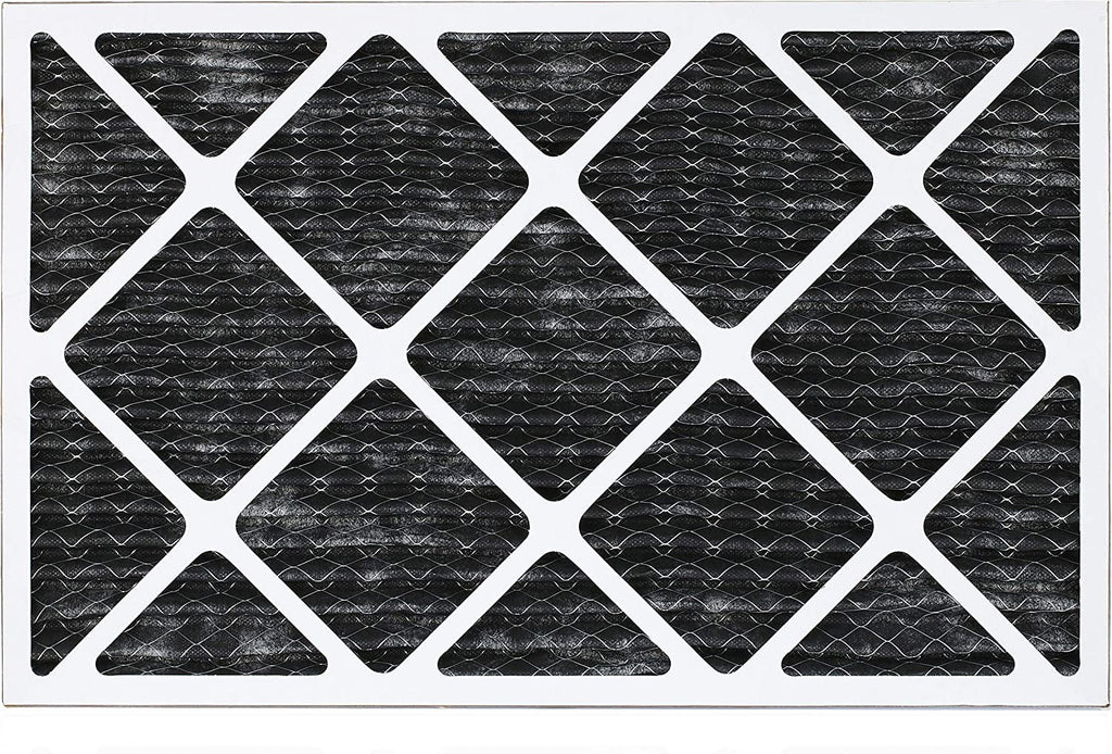 Filterbuy 15x20x1 MERV 8 Odor Eliminator Pleated HVAC AC Furnace Air Filters with Activated Carbon (1-Pack)