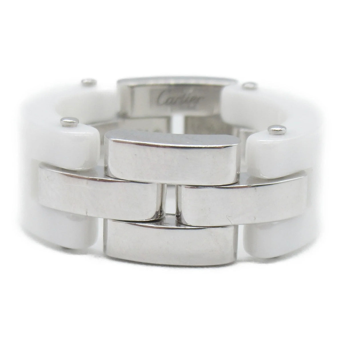 Pre-Owned CARTIER Mayon PANTHERE diamond ring Ring White Clear K18WG(WhiteGold) diamond White Clear (Good)