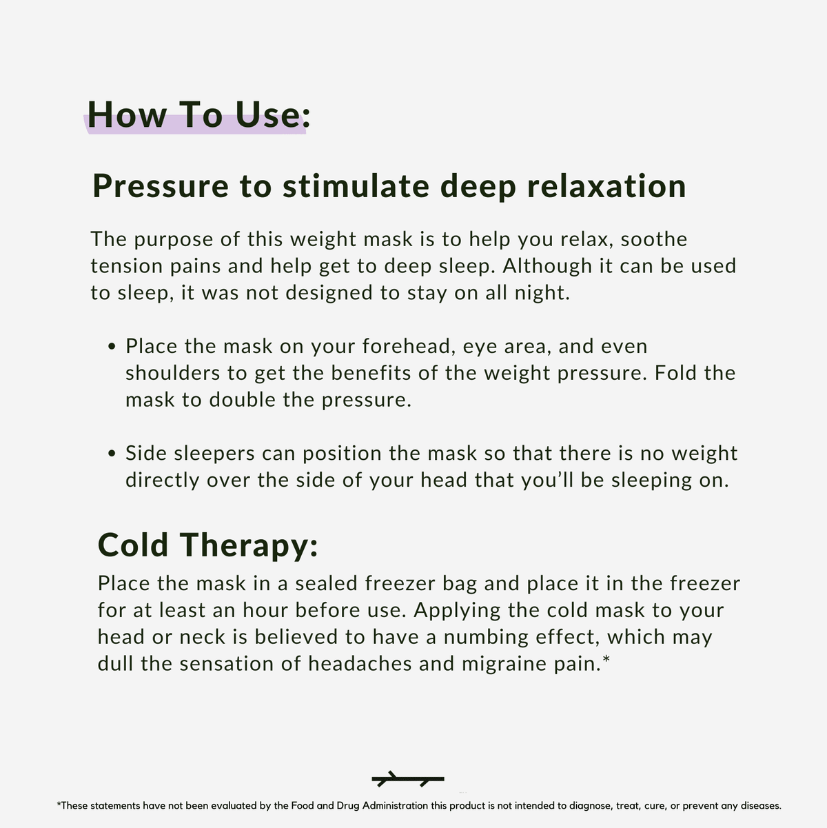 Heavy Weighted Eye Face Mask Deep Pressure Stimulation to Help with Pain Relief, Puffy Eyes, Migraine and Prepare for Sleep Blocks Light BPA Bead Filled and Lavender Black