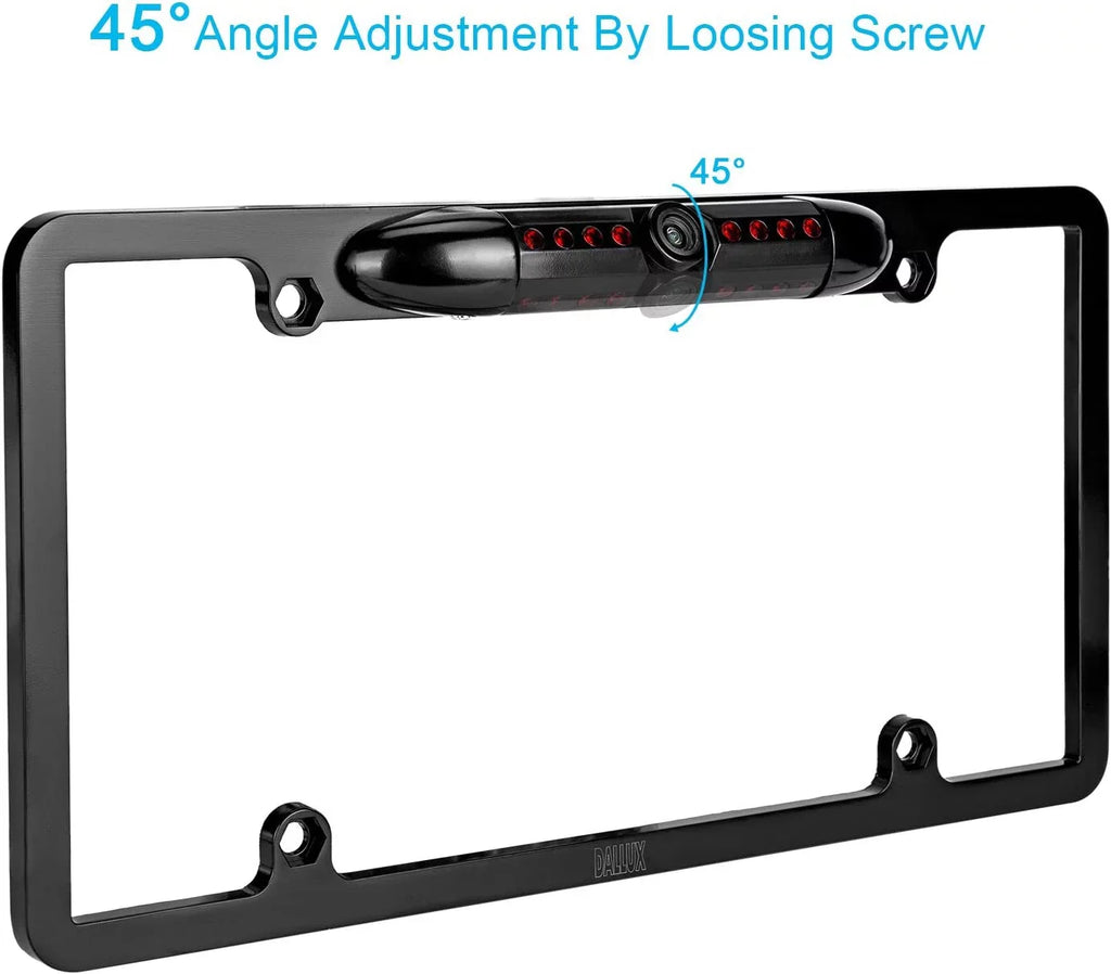 Backup Camera Rearview License Plate Liquid for Kenwood DMX-125BT DMX125BT Black