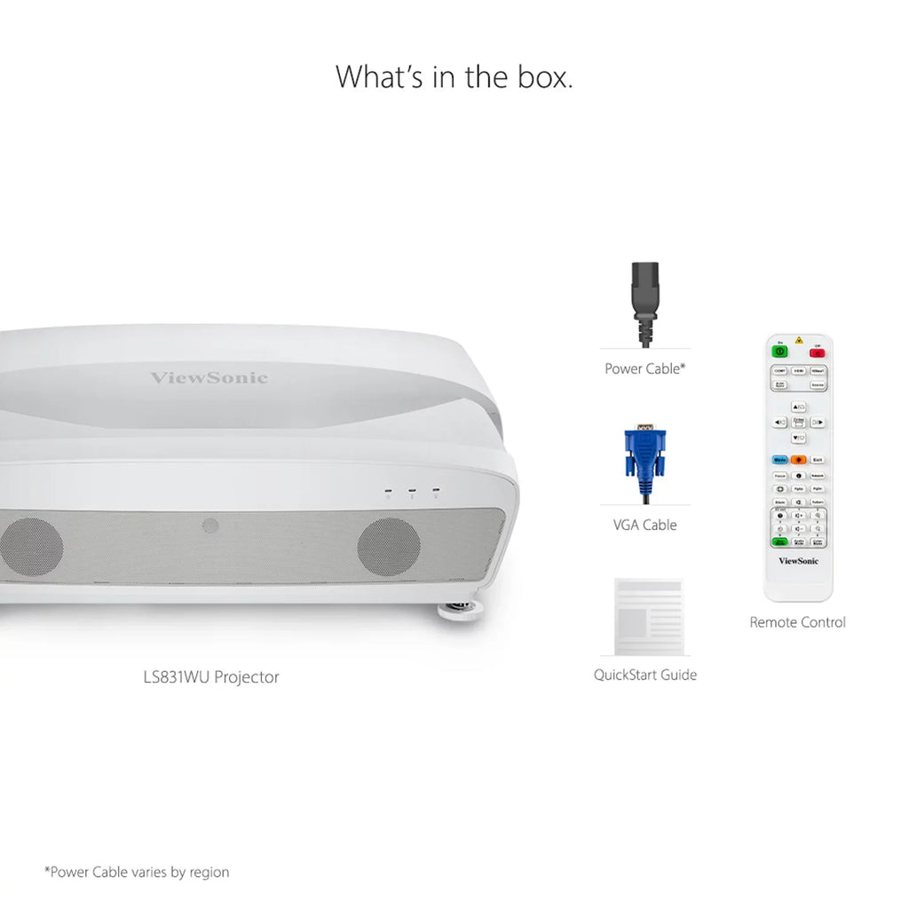 ViewSonic LS831WU 4500 Lumens WUXGA Ultra Short Throw Projector with HV Keystoning, 4 Corner Adjustment and for Business and Education Settings