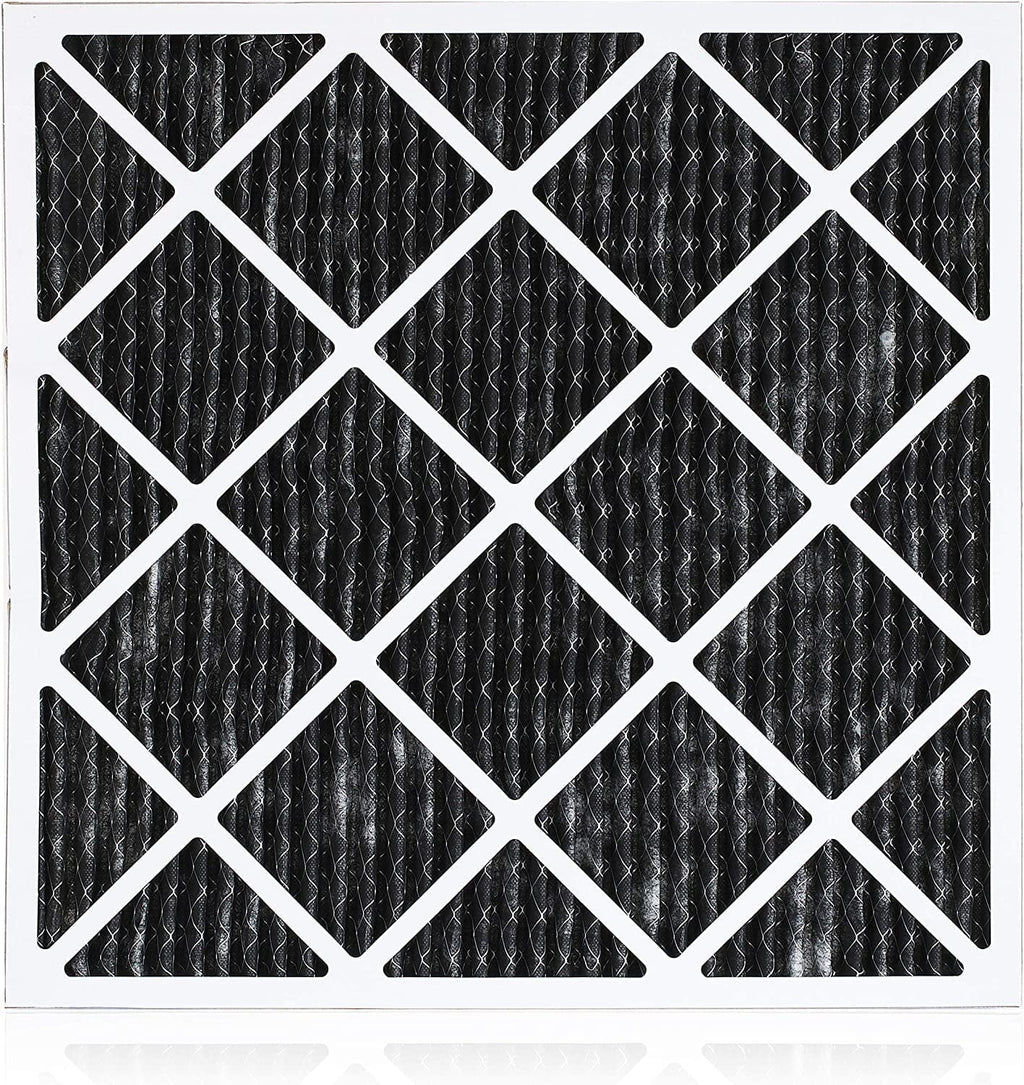 Filterbuy 14x18x1 MERV 8 Odor Eliminator Pleated HVAC AC Furnace Air Filters with Activated Carbon (2-Pack)
