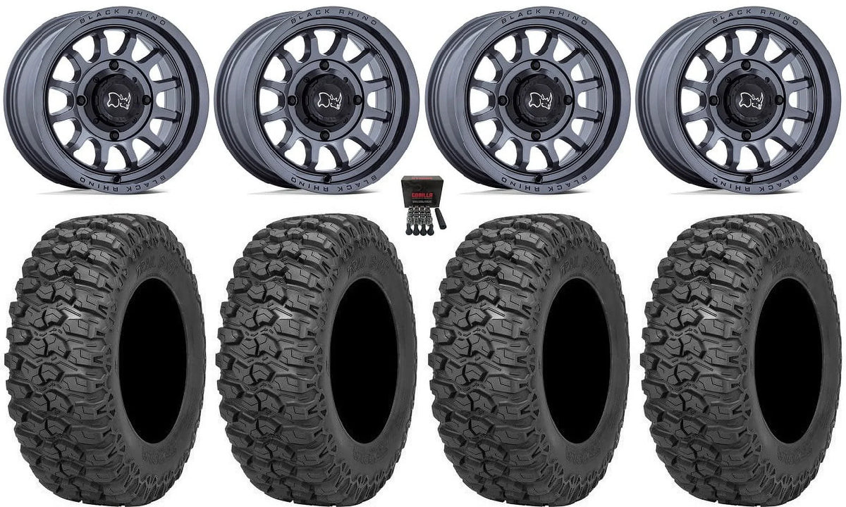 Black Rhino Rapid 14" Wheels Gm 30" Trail Saw 2.0 Tires Sportsman RZR Ranger